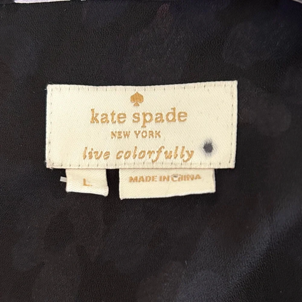 Kate Spade Floral Hydrangea Silk Double Layer Tank Size Large - Picture 7 of 9
